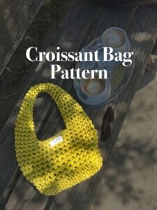 Bild von Häkelhandtasche mit Titel: Croissant bag pattern